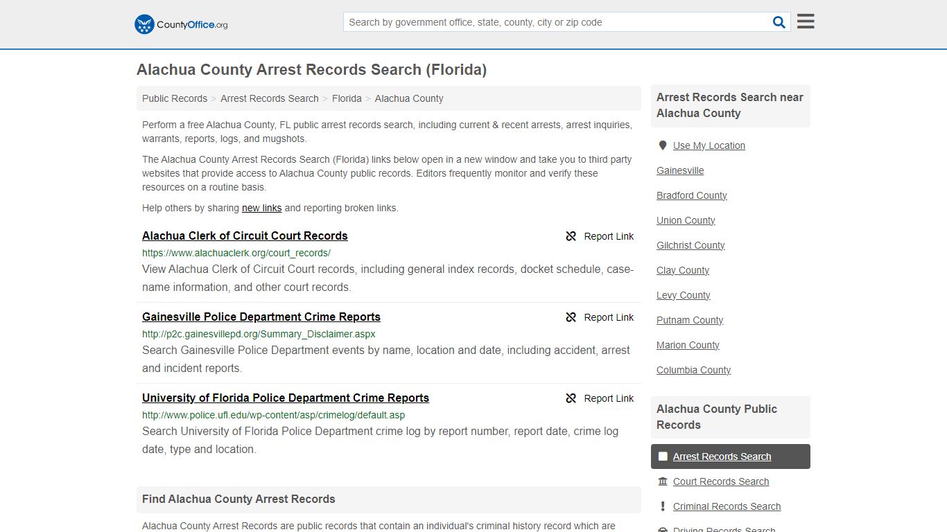 Arrest Records Search - Alachua County, FL (Arrests & Mugshots)